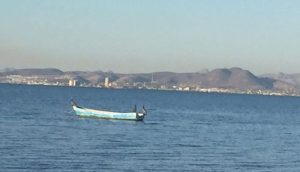 evening looking across at La Paz